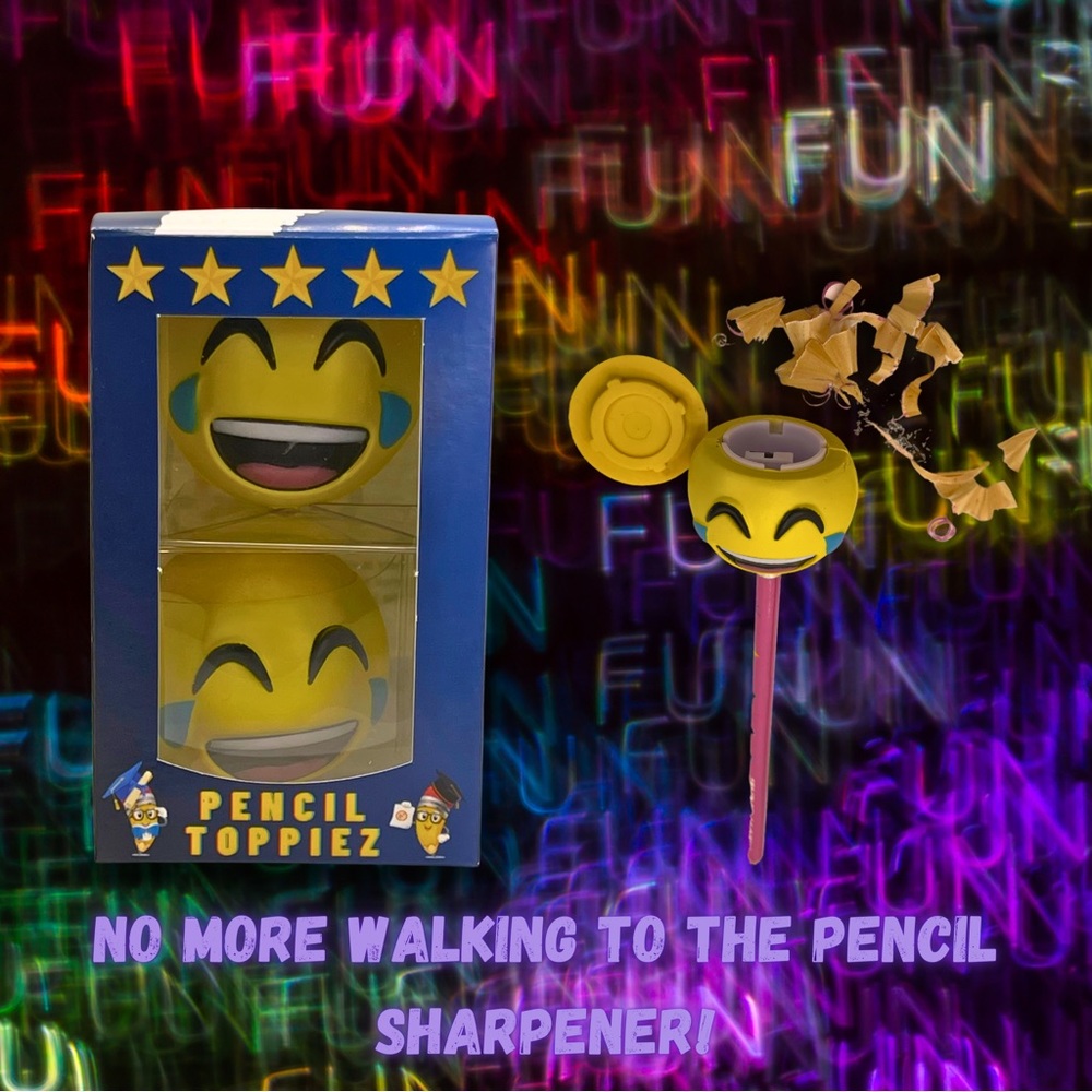 Pencil Toppiez! Premium Laughing Emoji Multipurpose Pencil Topper (pack of 2)